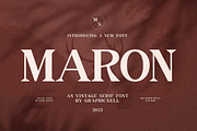 Maron Elegant Serif Font, a Serif Font by Perfectype (Thumbnail 1 of 10)