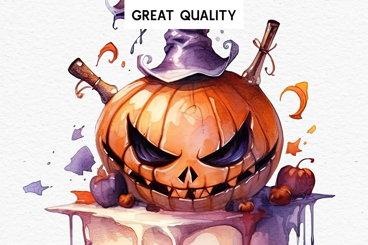 Halloween Cake Spooky Baking Clipart, a Seasonal Illustration by Rabbit Heart (Photo 4 of 10)