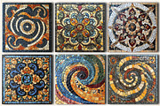 Artisan Mosaic Patterns & Motifs, a Pattern Graphic by DreamCafeArt (Thumbnail 2 of 5)