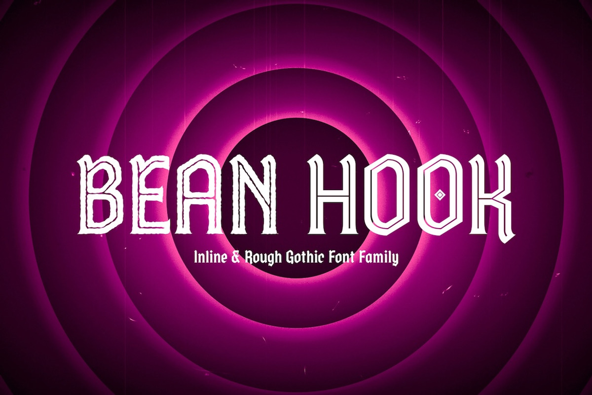 Bean Hook Gothic Flare 4 Fonts, a Serif Font by Casloop Studio (Photo 2 of 12)
