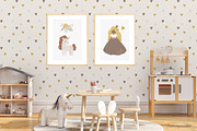 Princess & Unicorn clipart & pattern, an Animal Illustration by polikarpovaart (Thumbnail 10 of 11)