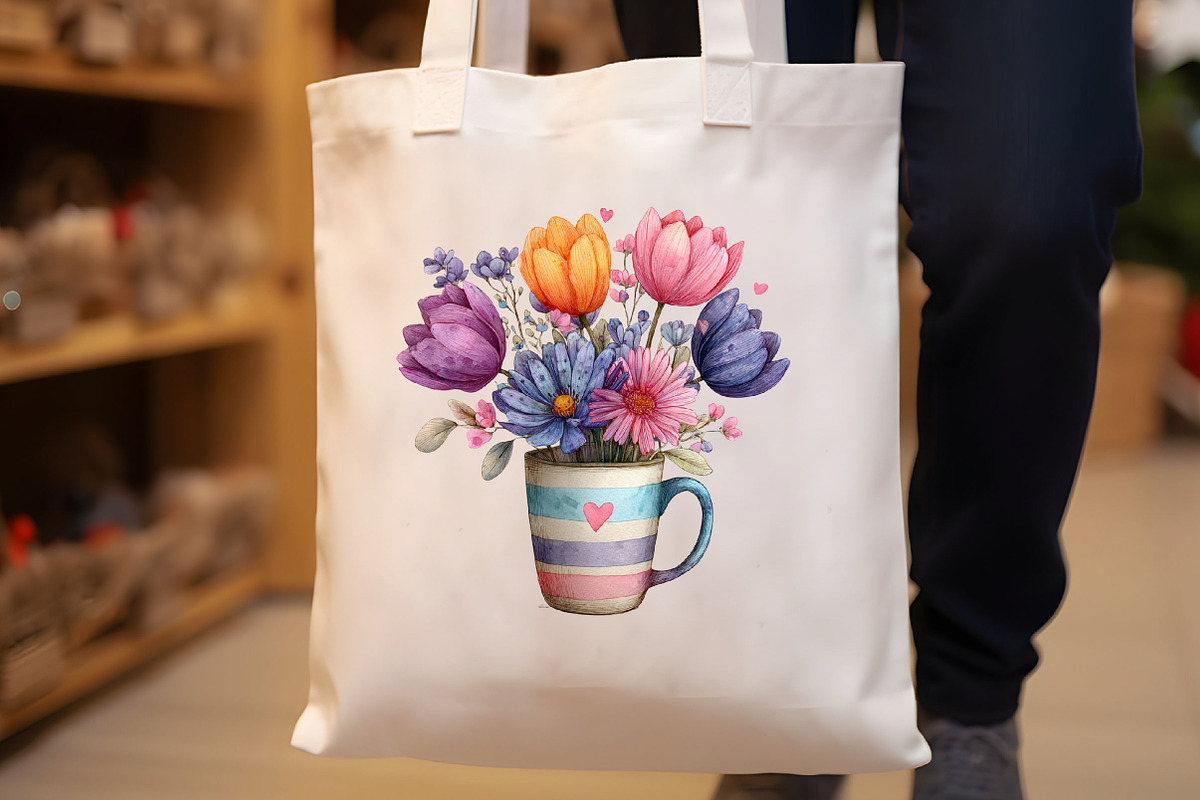 Whimsical Flowers Spring Clipart Bun, an Illustration by Designworld (Photo 7 of 8)