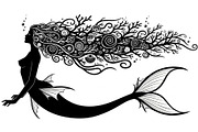 Fantasy Flowing Hair Mermaid Bundle, an Illustration by jahid234 (Thumbnail 17 of 31)