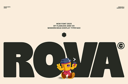 Rova - Bold Display Font, a Font by Flawless And Co