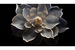 flower silver outline ai generated, a Background Photo by pikepicture