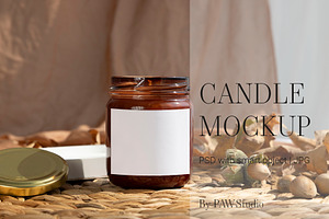 Autumn Candle Mockup Label fall2