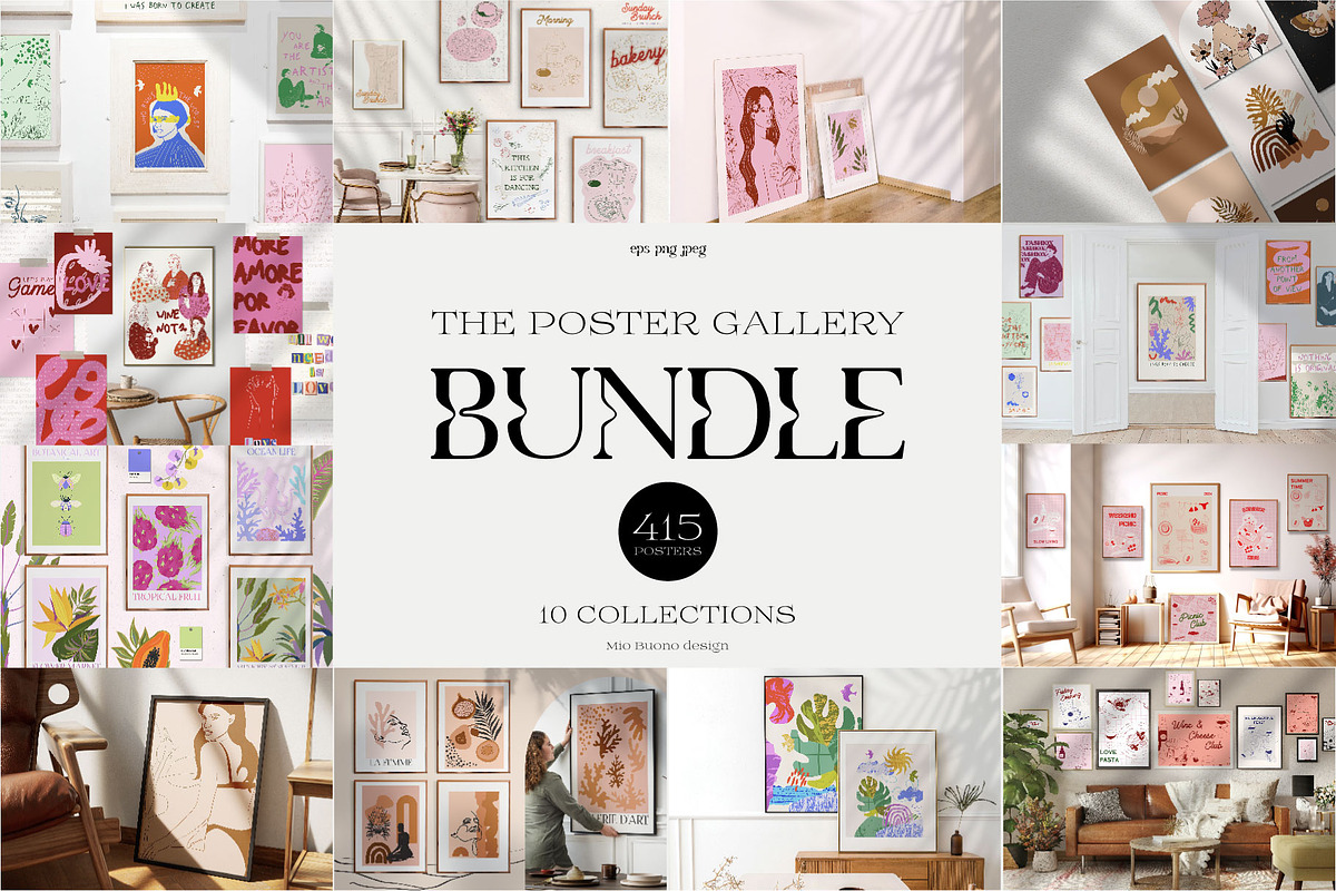 Poster Gallery Bundle, a Decorative Illustration by Mio Buono (Photo 1 of 82)