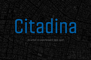 Citadina Font Family, a Sans Serif Font by Graviton Font Foundry