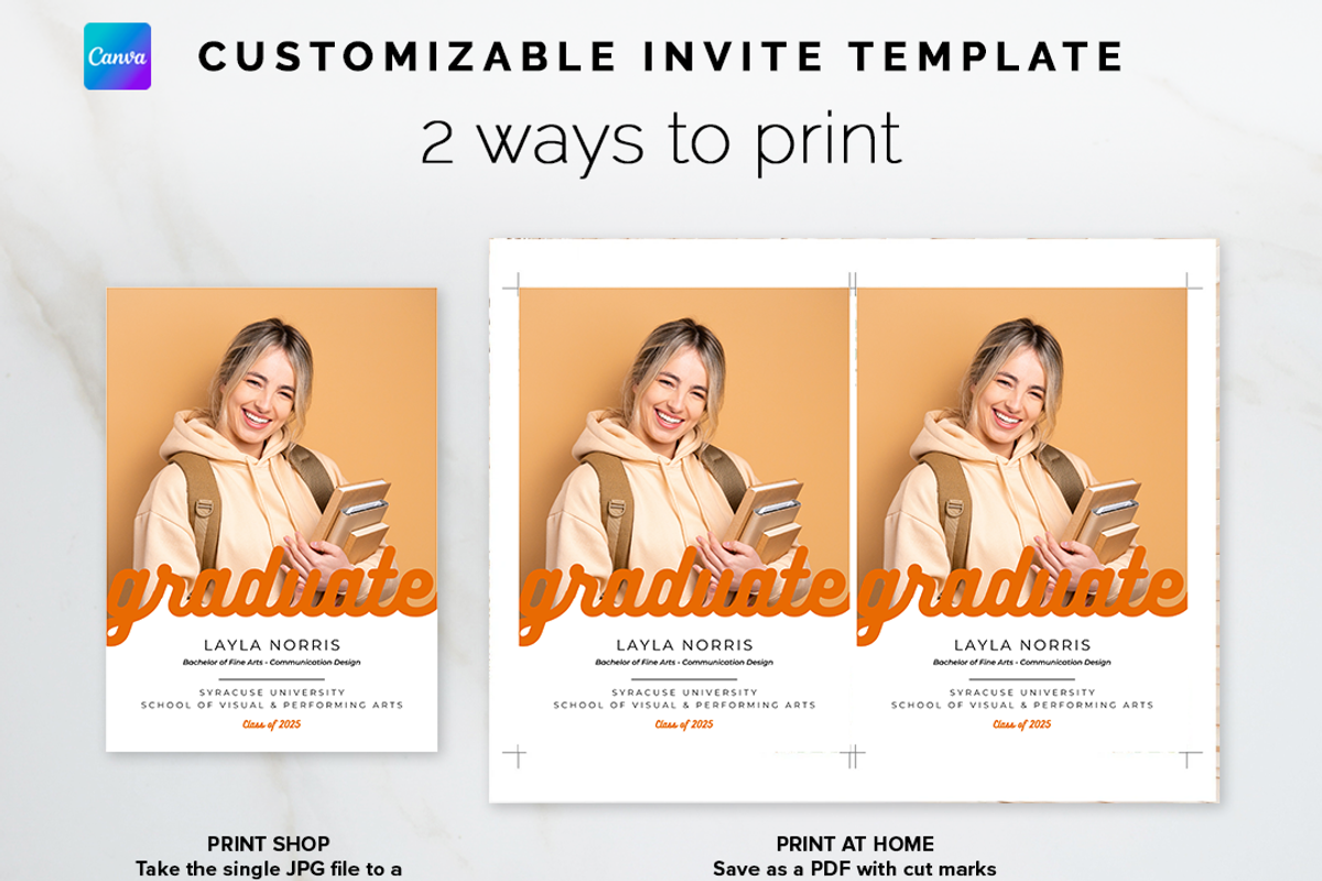 Graduation Announcement Invite, an Invitation Template by Bdemm Studio (Photo 4 of 9)