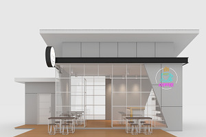 3D Model Cafe Modern 1