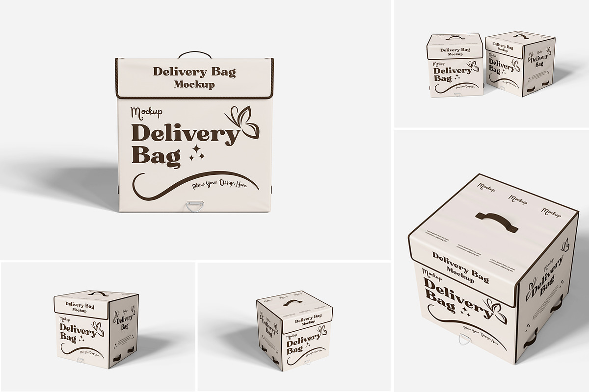 Photorealistic Delivery Bag Mockup, an Advertising Mockup by Indah (Photo 1 of 6)