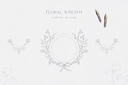 Floral wreath, flower monogram frame, an Illustration by Summer Nightingale Art (Thumbnail 7 of 8)