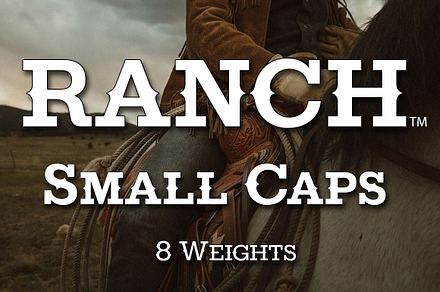 Ranch SC font family, a Slab Serif Font by FontMesa