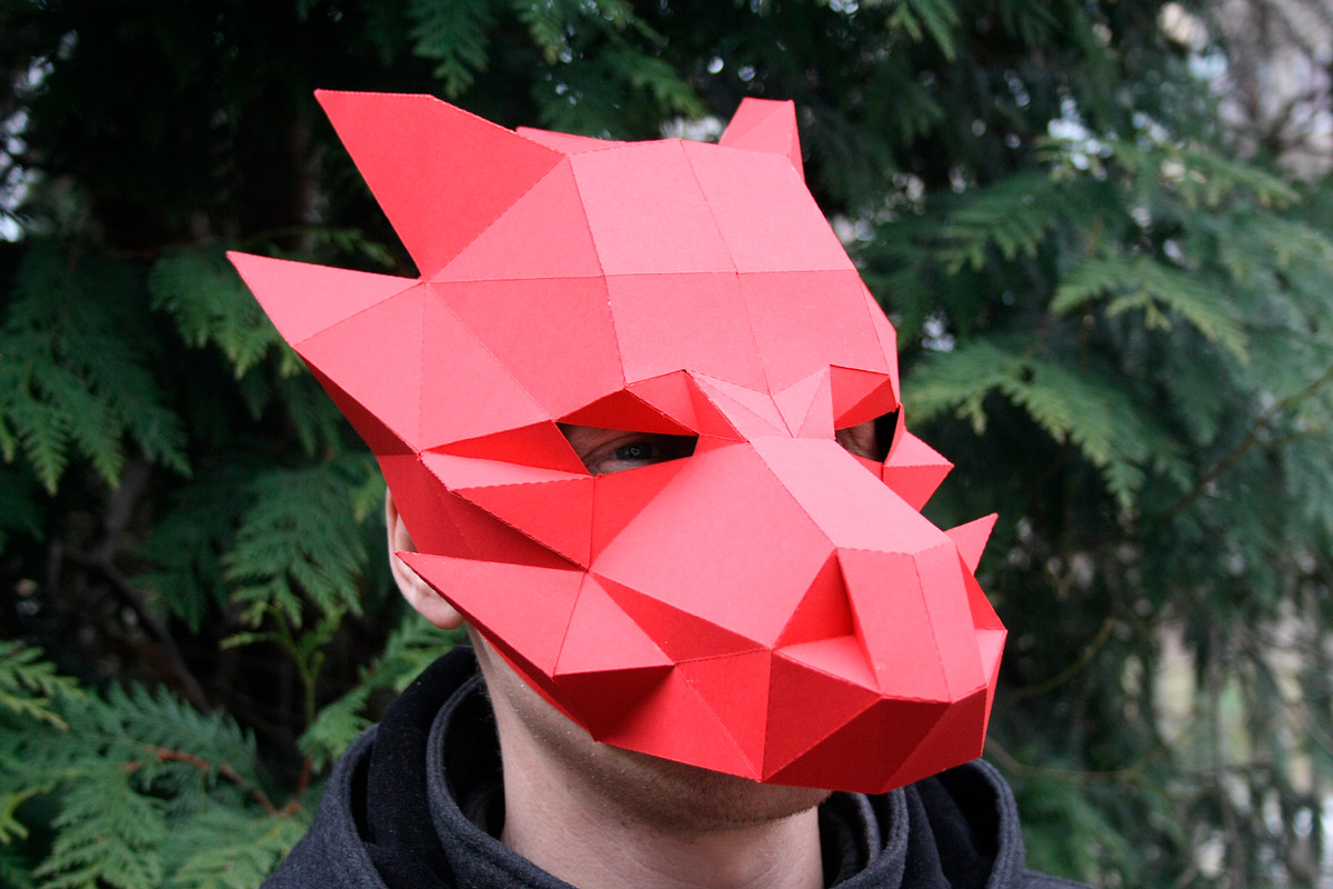 DIY Dragon mask - 3d papercrafts, a Templates & Theme by Andrew_Derr (Photo 4 of 4)
