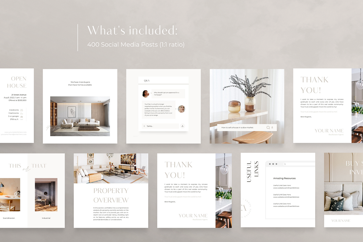 400 Real Estate Post Templates, a Social Media Template by EstateElements (Photo 2 of 10)