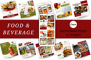 35 Food & Beverage Canva Templates, a Social Media Template by Viberints (Thumbnail 1 of 5)