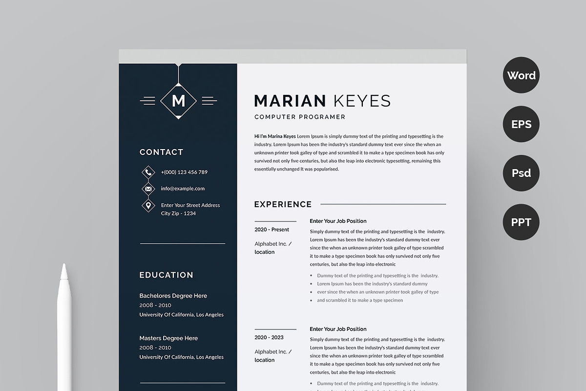 Resume / CV, a Resume Template by Aspect_Studio (Photo 1 of 4)