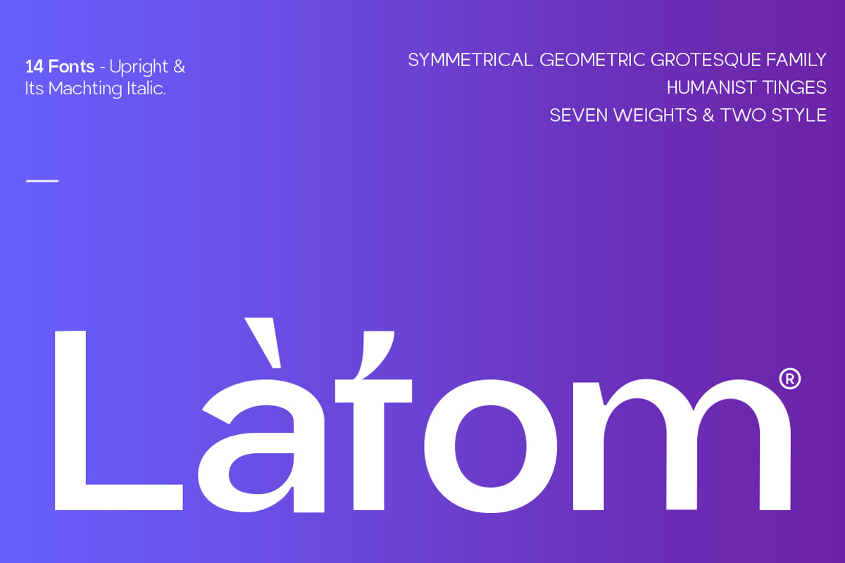 Latom Grotesque - Geometric Family, a Sans Serif Font by Skinny Type (Photo 1 of 10)