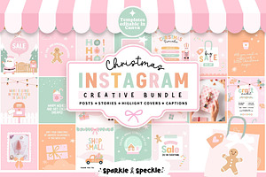 Playful Christmas Instagram Bundle, a Social Media Template by Sparkle & Speckle