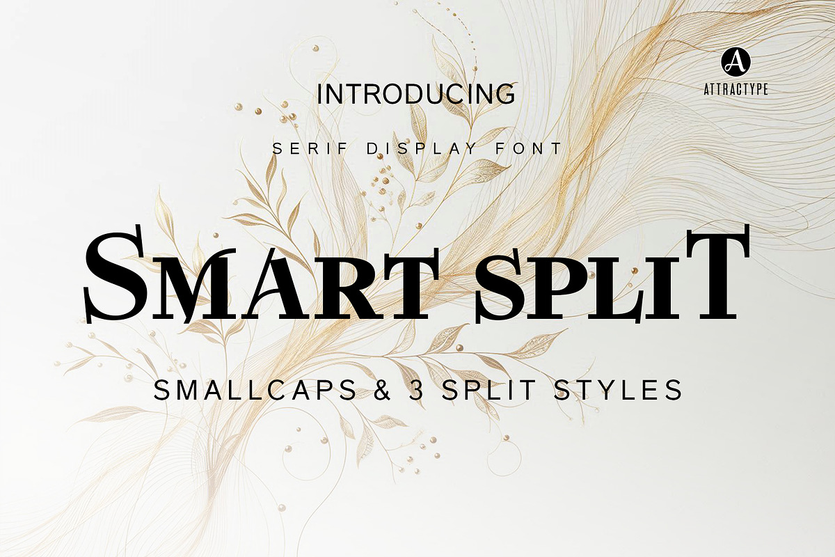 Smart Split - Bold Serif Smallcaps, a Serif Font by Attractype (Photo 1 of 7)