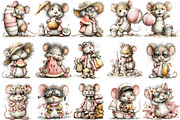 Beach Mouse PNG Clipart Bundle, a Seasonal Illustration by OK Design (Thumbnail 3 of 6)