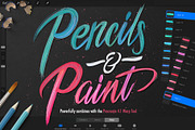 Pencils and Paint for Procreate, a Texture Graphic by iPad Calligraphy (Thumbnail 1 of 9)