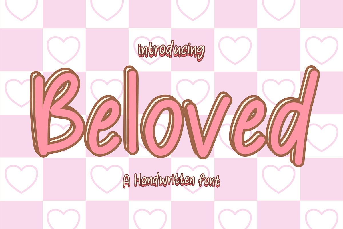 Beloved is a cute handwritten font, a Handwritten Font by Brown Cupple (Photo 1 of 5)