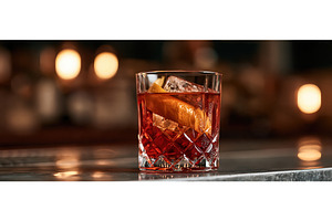 Classic Negroni Cocktail in Crystal, a Food & Drink Photo by piter.goskov