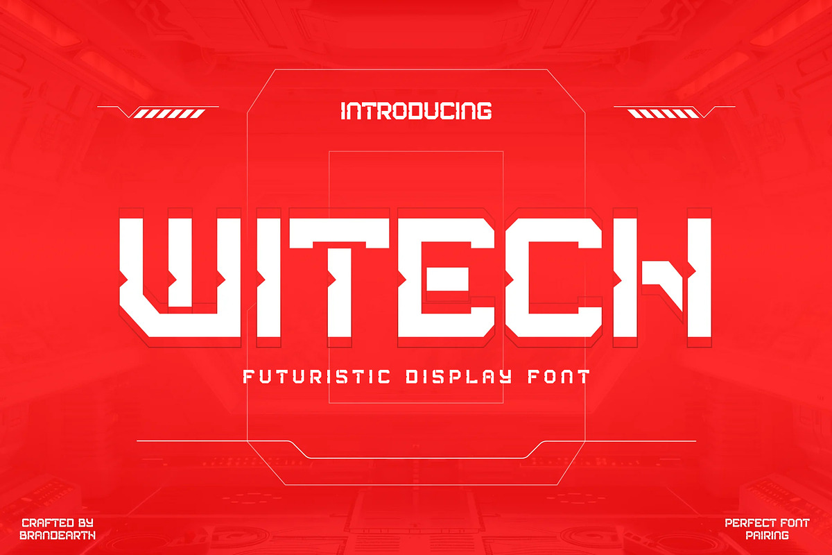Witech - Futuristic Display Font, a Sans Serif Font by Brand Earth (Photo 1 of 7)