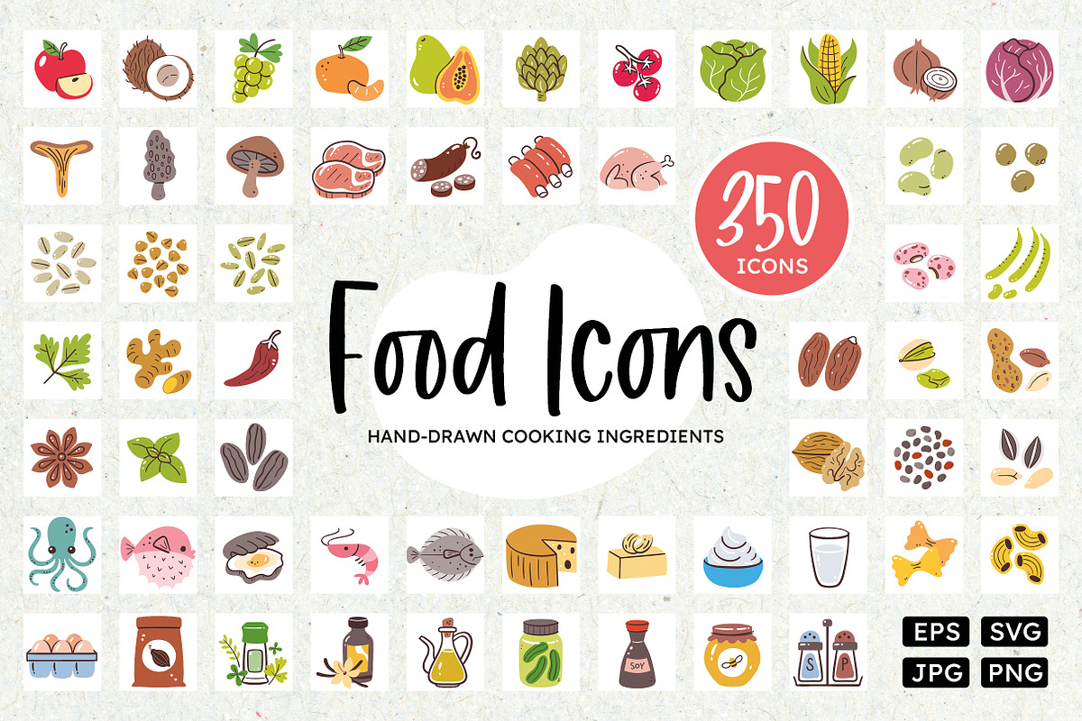 Food Icons Big Set, an Icon by insemar (Photo 1 of 5)