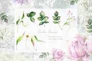 Garden Romance floral watercolor set, an Object Illustration by Tatiana Troian (Thumbnail 3 of 6)