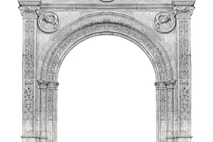 Isolate front view image of stone ornate arch, an Architecture Photo by DanFLCreativo