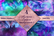 Aurora Space Backgrounds Set 3, a Background Graphic by Sapphire X Designs (Thumbnail 1 of 3)