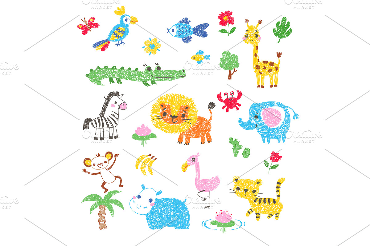 Kids Doodle Simple Hand Drawn, an Object Illustration by TopVectors