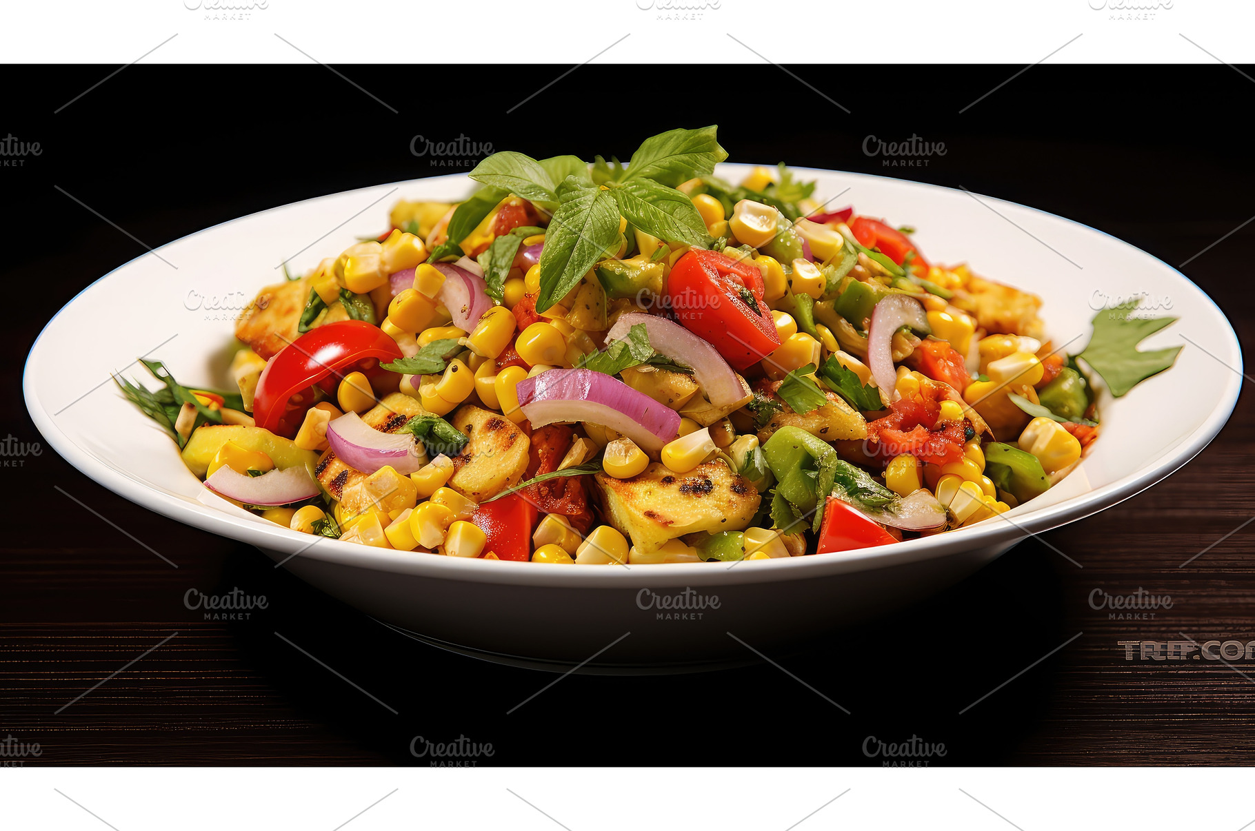 summer grilled corn salad ai, a Food & Drink Photo by pikepicture