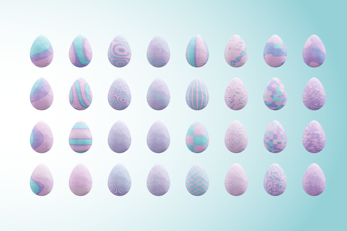 Pastel Themed Easter Egg PNG Bundle, an Object Graphic by 3PointsCreative (Photo 2 of 7)