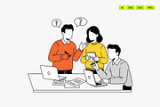 Office Vector Illustration Set, a Work Illustration by Eklip Studio (Thumbnail 2 of 3)