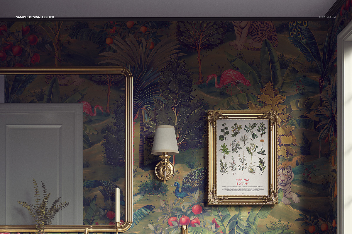 Victorian Bathroom Wallpaper Mockup, a Household Mockup by creatsy5 (Photo 4 of 6)