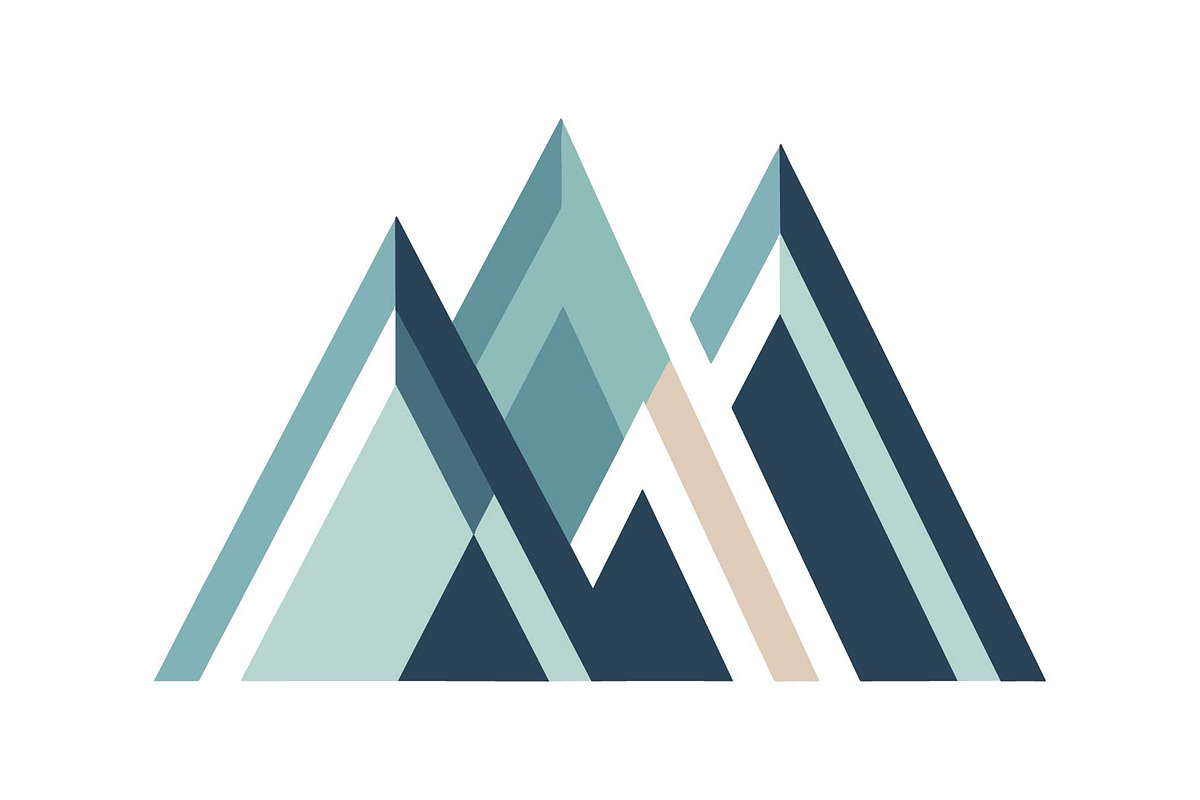 Geometric Mountain Icons Pack, an Object Graphic by yasushie (Photo 8 of 12)