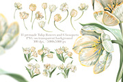 Tulips Spring Garden, watercolor set, an Illustration by Shabbypie (Thumbnail 4 of 12)