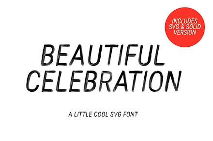 BEAUTIFUL CELEBRATION SVG FONT