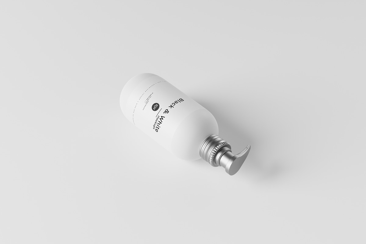 Black & White Mockups - Pump Bottles, a Packaging Mockup by pmvch (Photo 87 of 160)