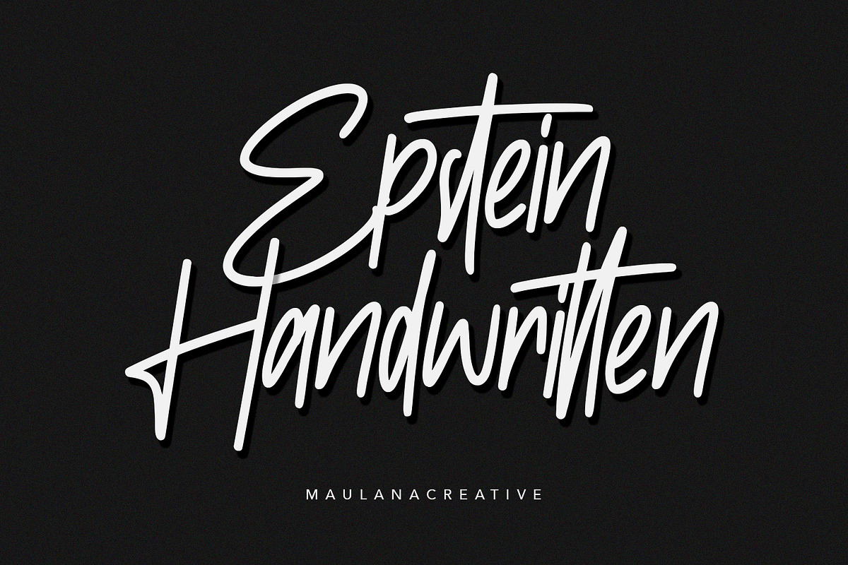 Epstein Signature Handwritten Script, a Script Font by Maulana Creative (Photo 1 of 9)