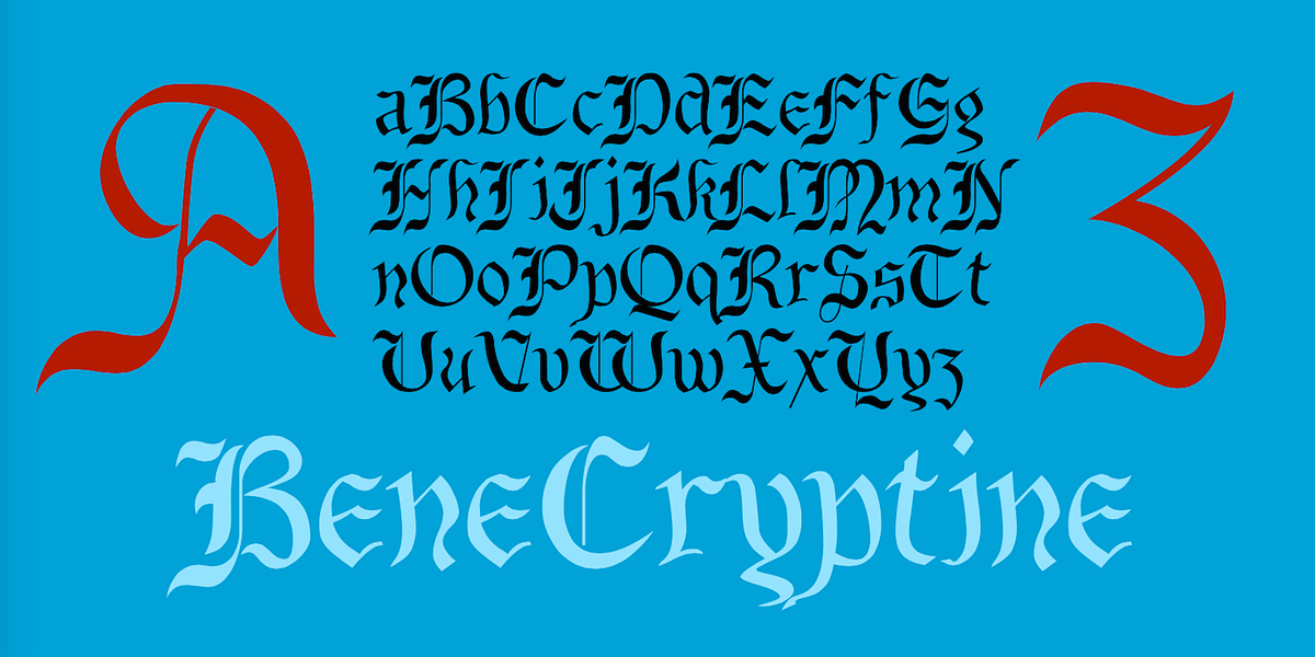 BeneCryptine, a Blackletter Font by Ingrimayne Type (Photo 4 of 6)
