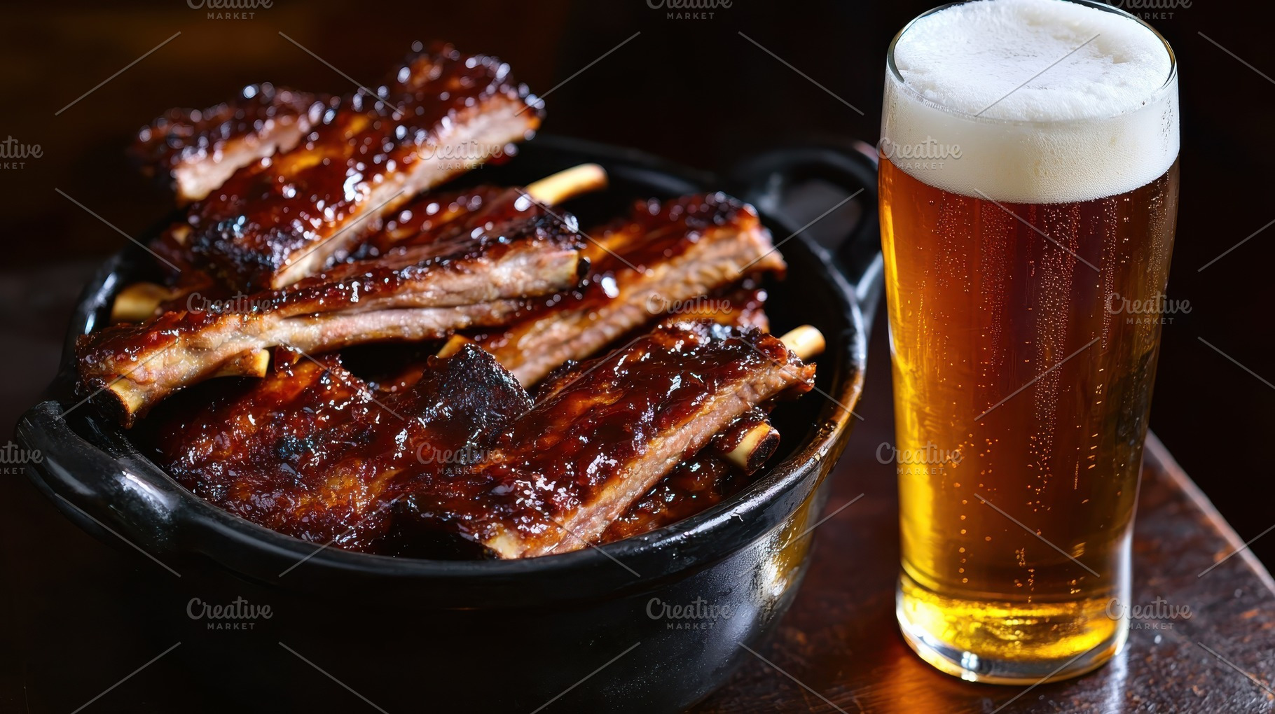 Pork Ribs Slow-Cooked in a Clay Pot, a Food & Drink Photo by Virgo Studio