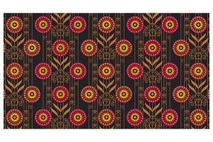 Art Deco Floral Ornament, a Pattern Graphic by Creative Backgrounds