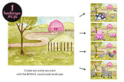 Watercolor Farm Animals Bundle, an Animal Illustration by Bibela (Thumbnail 4 of 16)