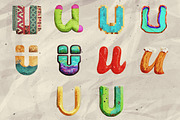 260 Stylized Alphabets (for collage), an Object Graphic by Megan Aili Designs (Thumbnail 22 of 28)