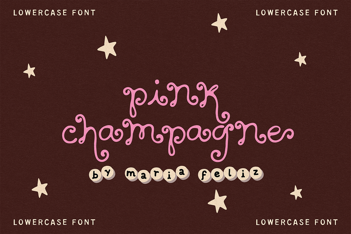 PINK CHAMPAGNE | CURLY SWIRLY FONT, a Handwritten Font by Maria Feliz Fonts (Photo 2 of 10)