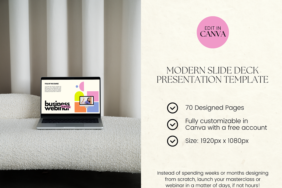 Slide Deck Masterclass Webinar, a Presentation Template by Branding Babe Co. (Photo 2 of 10)